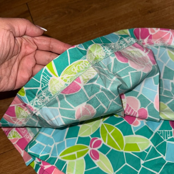 Lilly Pulitzer Skater Mini pants Skirt in Blue and Pink - Picture 3 of 5